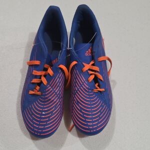 Adidas Vibrant Blue and Orange Soccer Cleats